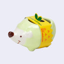 Hedgehog-shaped planter on a white background