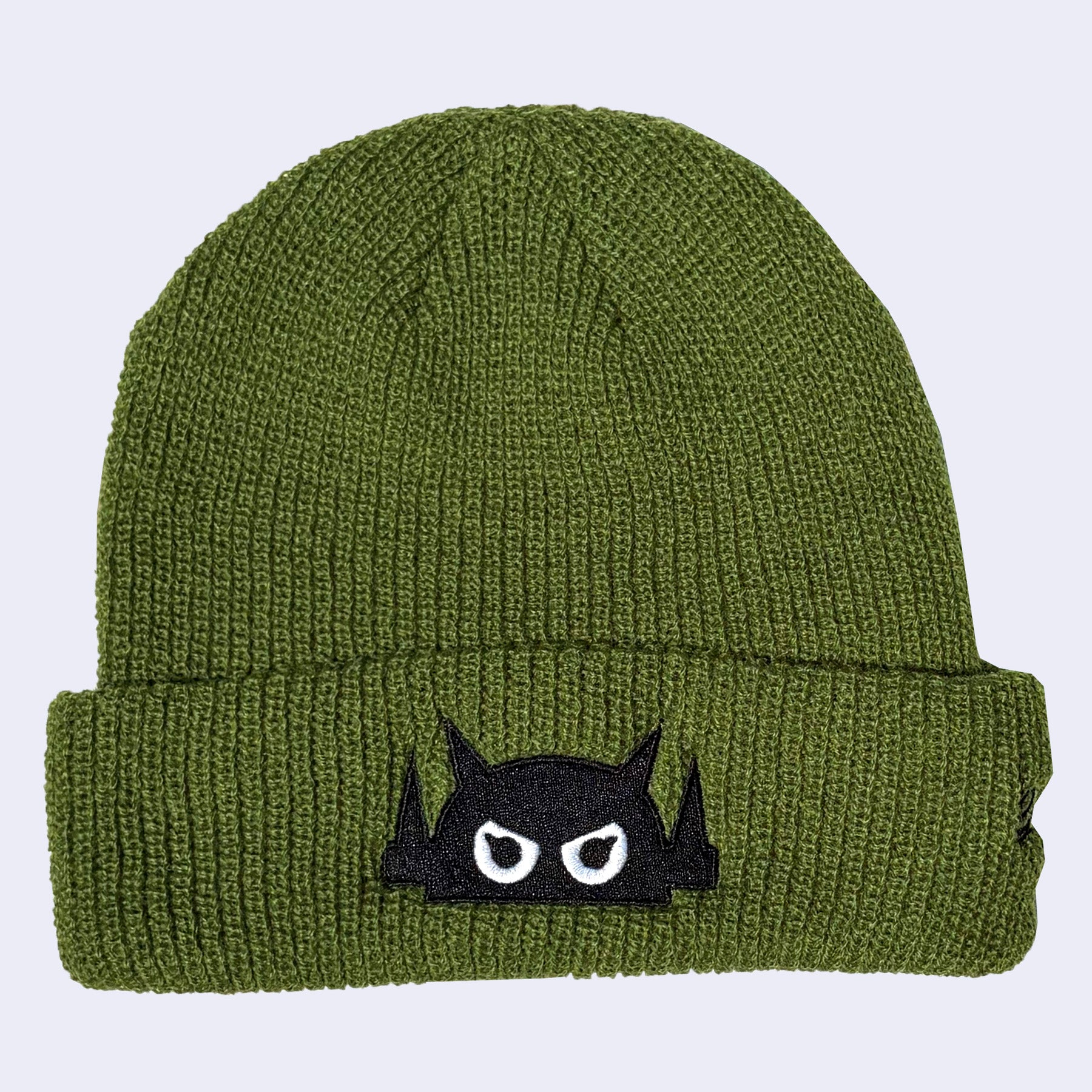 Giant Robot - Embroidered Knit Big Boss Beanie (Olive Green
