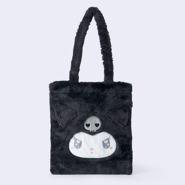 Sanrio Kuromi Fluffy Face Tote Bag - Main Image