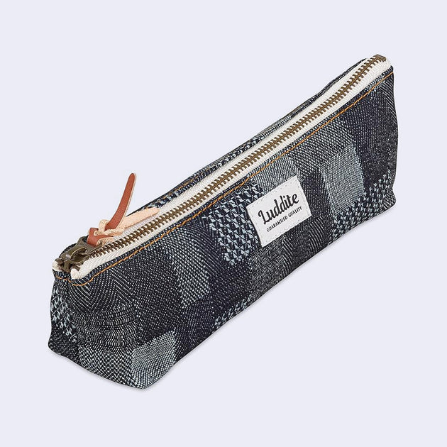 Luddite Patchwork Denim Fabric Pen Case