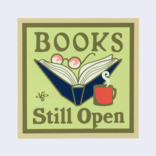 Books Still Open Sticker