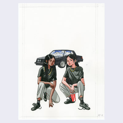 Rakugaki 4 - Hellen Jo - "2 Girls and a Buick"