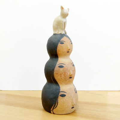 Cones of Vision - Rami Kim - Three Stack Lady Sculpture with Kitty S1 #21