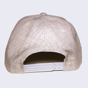 Back side of heather gray baseball cap.