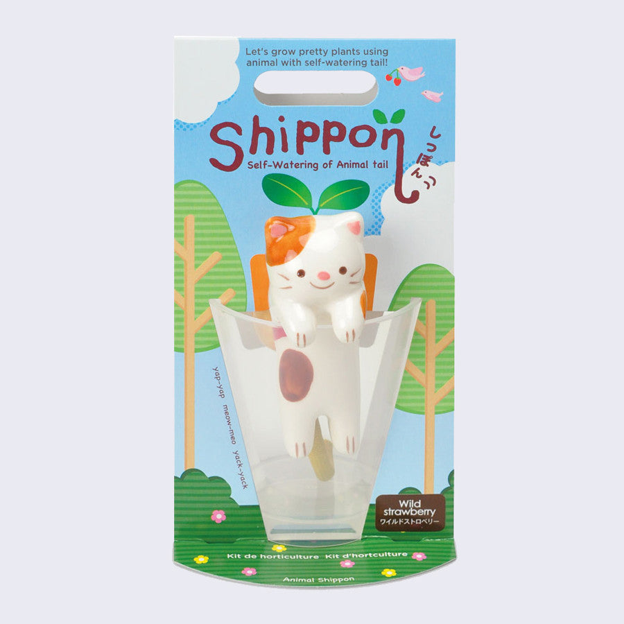 cat self watering planter Shippon Self-Watering Mini Planter (Cat x Wild Strawberry) – GiantRobotStore