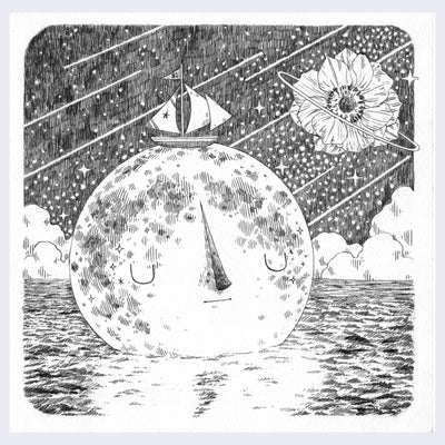 Yoskay Yamamoto - Flower Bird Wind Moon - "Sketch June 14"