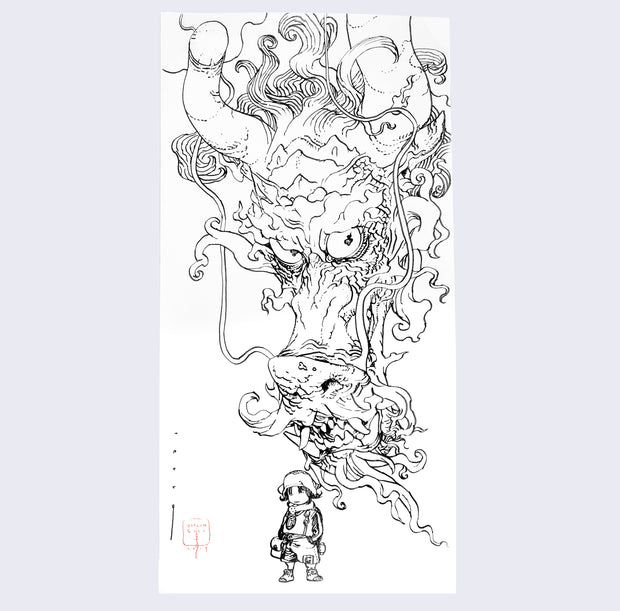 Katsuya Terada - Live Drawing B - December 2019 - (Dragon Girl Exhibition)