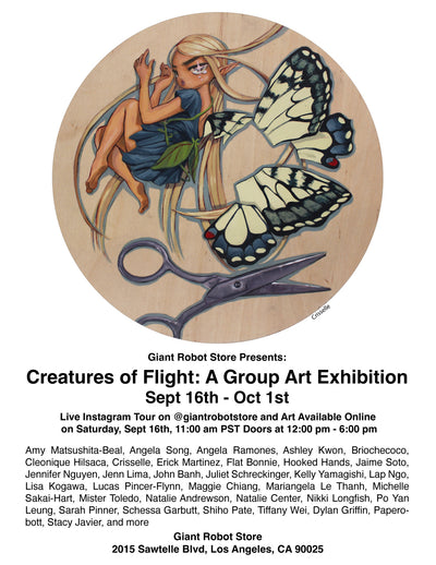 Creatures of Flight: A Group Art Exhibition Sept 16th - Oct 1st