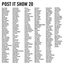 Post it Show 20 Artists