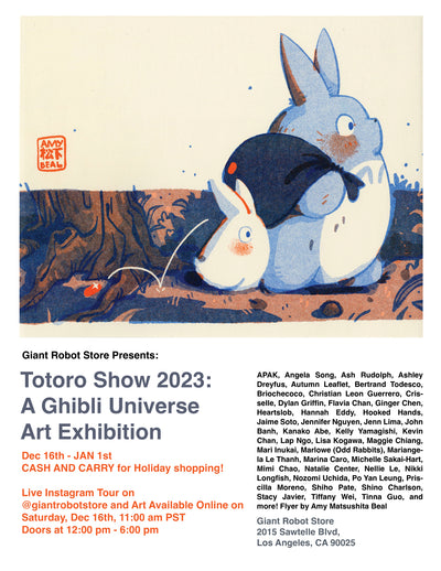 Giant Robot Store Presents: Totoro Show 2023: A Ghibli Universe Art Exhibition Begins Dec 16th