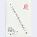 Illustration of a pencil with information written about the artwork.