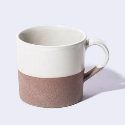 Mino Ware Two-Tone Soil Ceramic Mug (White)
