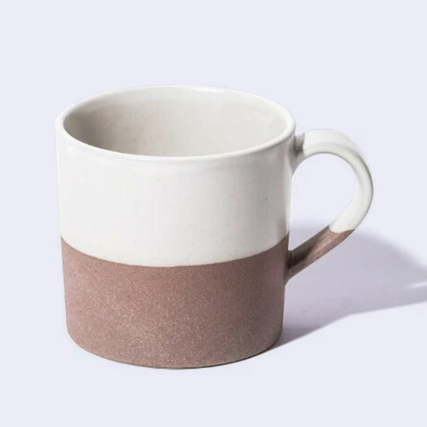 Mino Ware Two-Tone Soil Ceramic Mug (White)