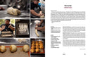 Bread-making process with images of dough and bread, accompanied by text on a recipe.
