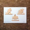 Raku (Mini) Gaki - Lap Ngo - "Kaiju, Etc Test Cut"