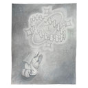 Graphite illustration of a girl sitting on the ground and praying.