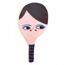 Paddle with a face design on a white background