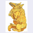 Illustration of a yellow wolf