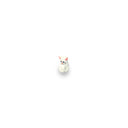 Small white cat figurine on a white background