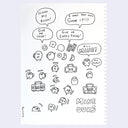 Black ink line art drawings of the Uglydoll character, Bossy Bear.