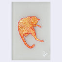 Artistic illustration of a cat on a light gray background