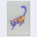 Colorful cat illustration on a light gray background