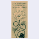 Floral design with text on a textured background