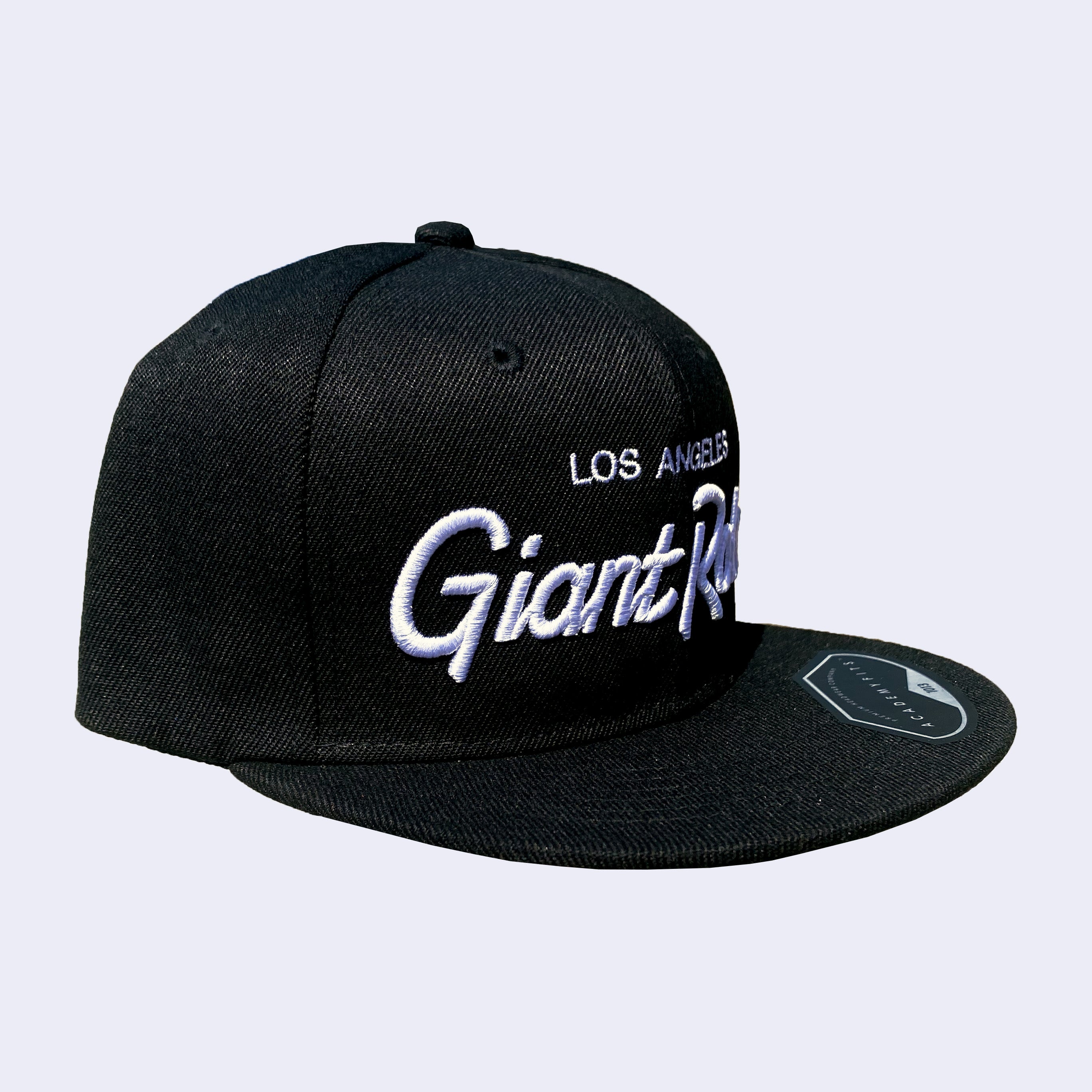 Giant Robot - 90s Sports Script Hat (Black/White) – GiantRobotStore