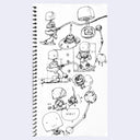 Illustration of a robot assembly diagram on a white background