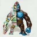 Colorful monster action figure with a white background