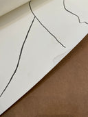 Detail shot of slight water markings on paper.