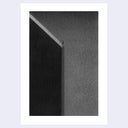 Greyscale pencil illustration of one very tall, very narrow pillar that leads out like one very long path. A tiny figure stands at the end of it.