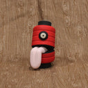 Turned and hand carved wood figure of a Ghost Lantern Yokai with its tongue out. Can be hung by the metal hanging thing, or can sit on a flat surface.