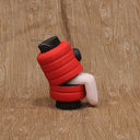 Turned and hand carved wood figure of a Ghost Lantern Yokai with its tongue out. Can be hung by the metal hanging thing, or can sit on a flat surface.