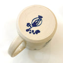 Mug with blue design on a white background