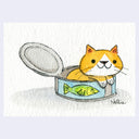 The Artist Trading Card Show - Nellie Le - #G4 - "What's in the Can?"