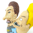 Ceramic sculpture of Beavis and Butthead, seen only from the shoulders up and fused together at the shoulder. 