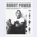 Zine cover for 'Robot Power' featuring a person with a robot toy and text about Asian pop culture.