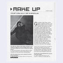 Magazine layout with an interview featuring a band member and text about Make Up.