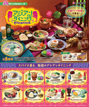 Promotion graphic for  packaging for miniature Thai food, with 8 different options.