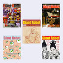 Collection of 'Giant Robot' magazine covers featuring various designs and images.