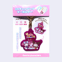 Die cut acrylic charm attached to gold ware keychain. Charm features an illustration of