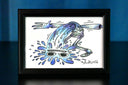 Illustration of a blue person standing with their arms out and their head splatting onto the ground like a stream of water.
