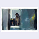 Painting of a film still from Shaft.
