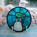 Totoro Show 2025 - Susan Lin @sondering.art - "Chibi Totoro Leaf - Blue"