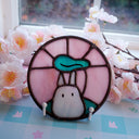 Totoro Show 2025 - Susan Lin @sondering.art - "Chibi Totoro Leaf - Pink"