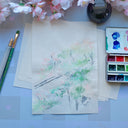 Watercolor illustration of trees.