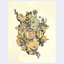 Katsuya Terada - "Hot Pot Girl + Gary the Cat" Risograph (Ivory Paper)