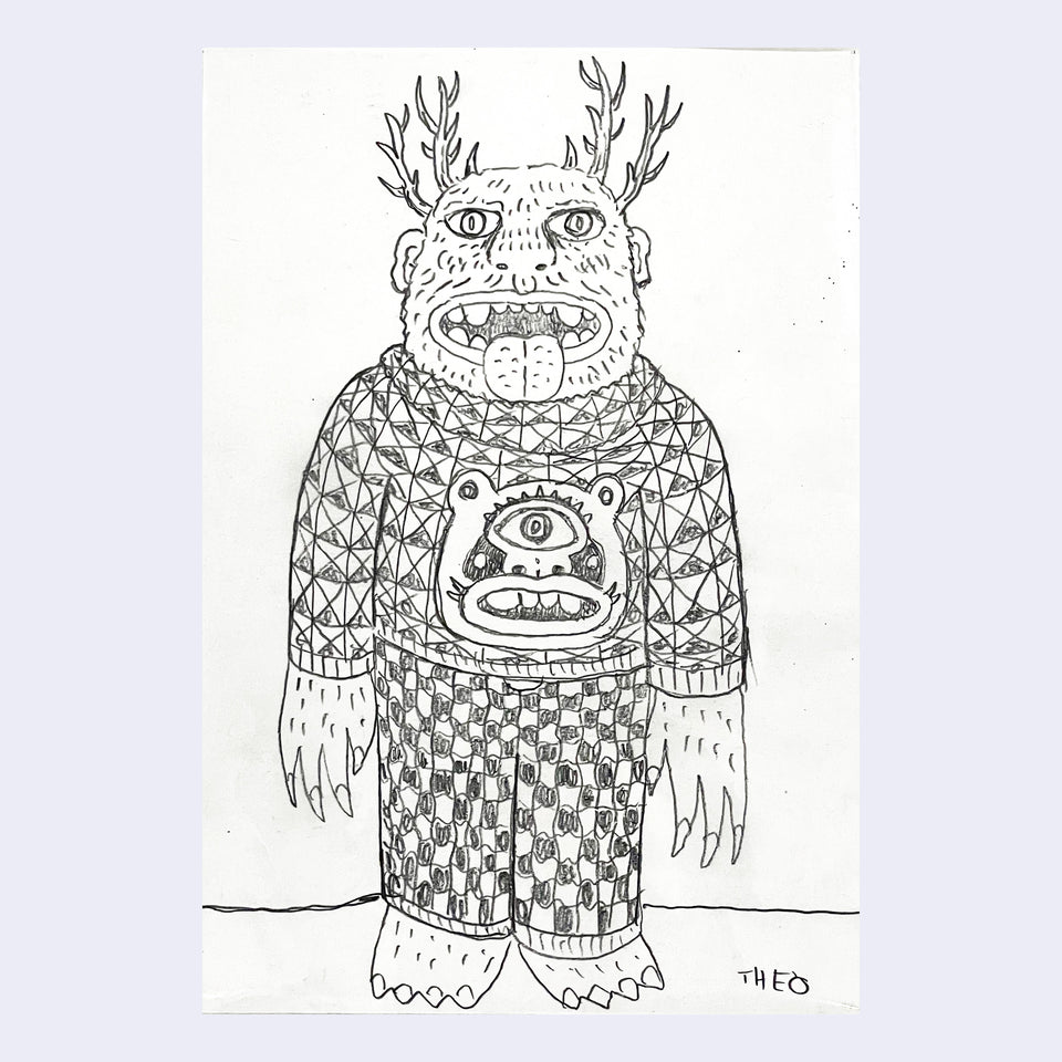 Rakugaki 6 (2024) - Theo Ellsworth - Untitled (Monster) – GiantRobotStore