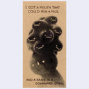 Illustration of a character shaded black, looking downtrodden with clumps of goo monsters on its head. Text accompanies.
